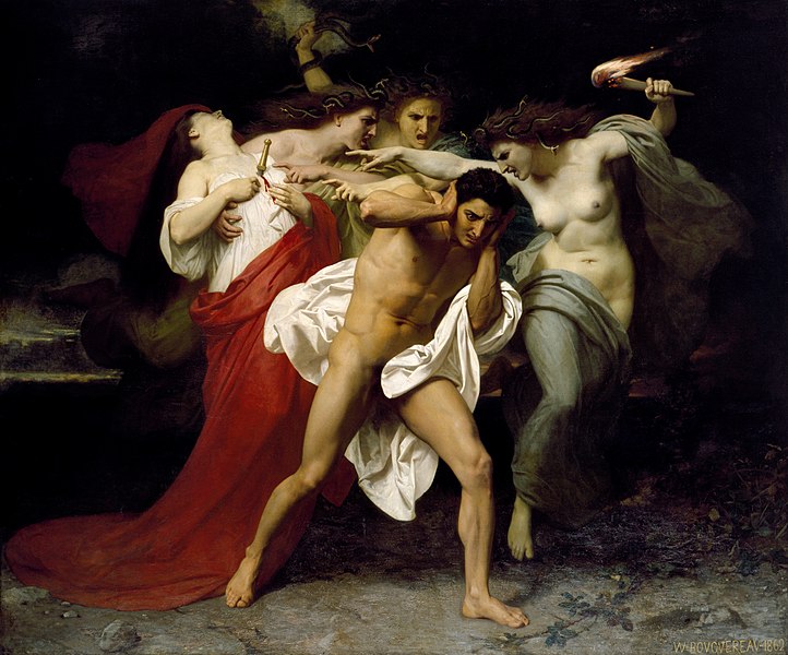 Painting orestes pursued by the furies