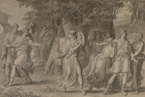 Telemachus urged by mentor leaving the island of calypso telemachus in the oddysey