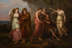 Eurymachus in the odyssey odysseus and his son with nymphs
